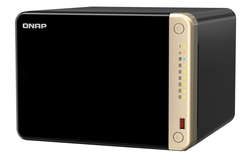 Купить QNAP TS-664 - NAS-Server - 6 Schächte - SATA 6Gb/s - RAID 5, 10 - RAM 8GB - iSCSI Support (TS-664-8G) в магазине wardena.ru