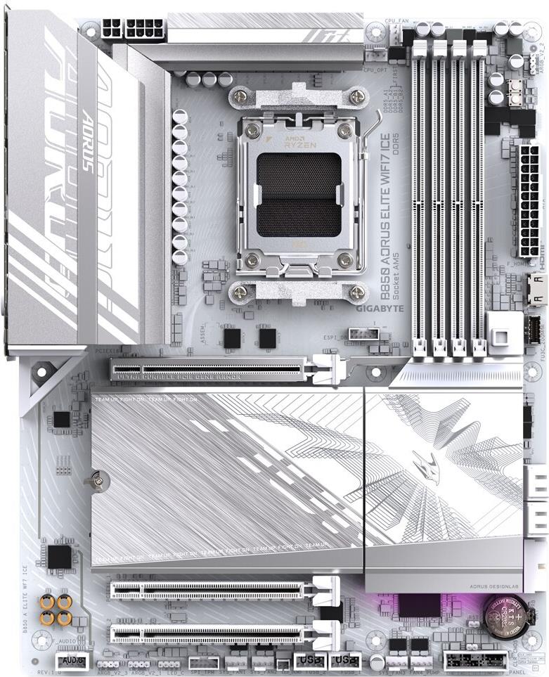 Купить Gigabyte B850 AORUS ELITE WF7 ICE ATX Mainboard - AM5 - DDR5 (B850 A ELITE WF7 ICE) в магазине wardena.ru