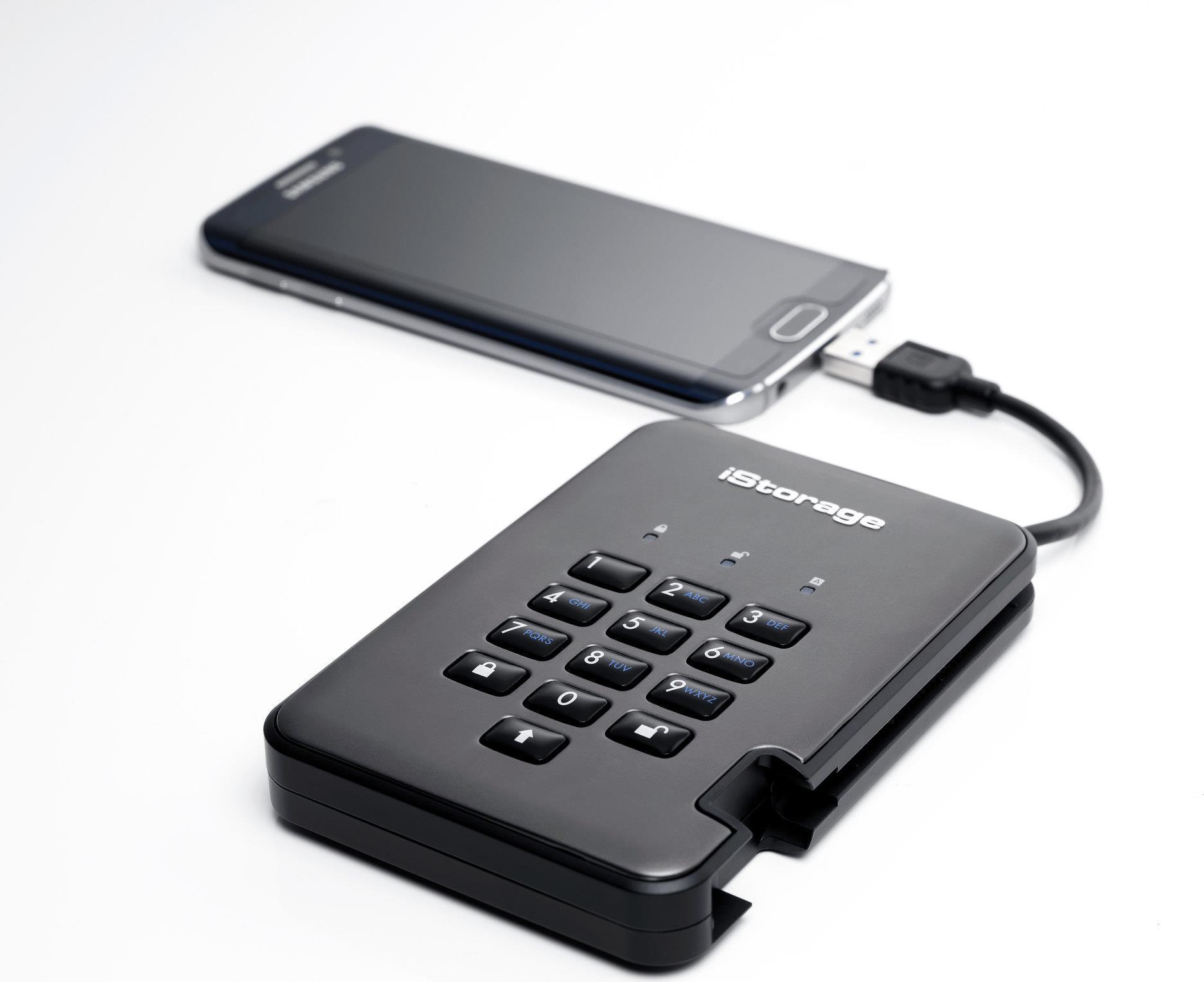 Купить iStorage DiskAshur Pro2 SSD - 2000 GB - USB - 3.2 Gen 1 (3.1 Gen 1) - 294 MB/s - 5 Gbit/s - Grau (IS-DAP2-256-SSD-2000-C-X) в магазине wardena.ru