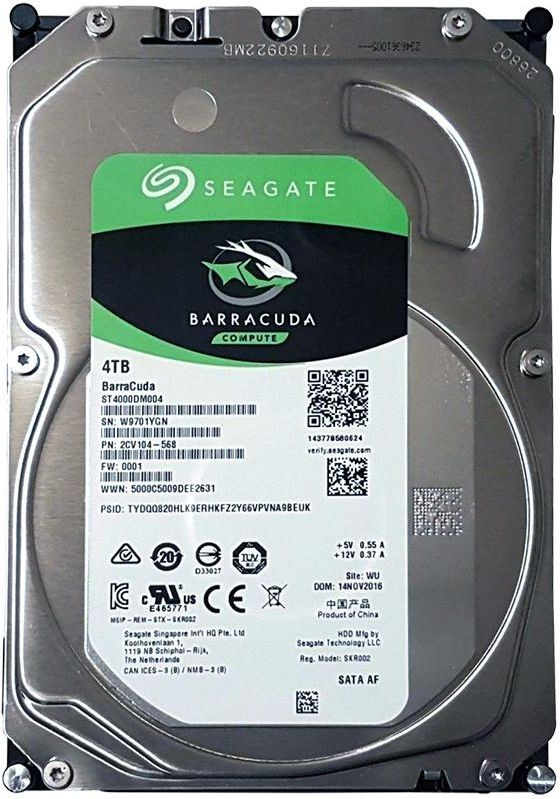 Купить Seagate Barracuda ST4000DM004 - Festplatte - 4 TB - intern - 8.9 cm (3.5") - SATA 6Gb/s - 5400 U/min - Puffer: 256 MB в магазине wardena.ru