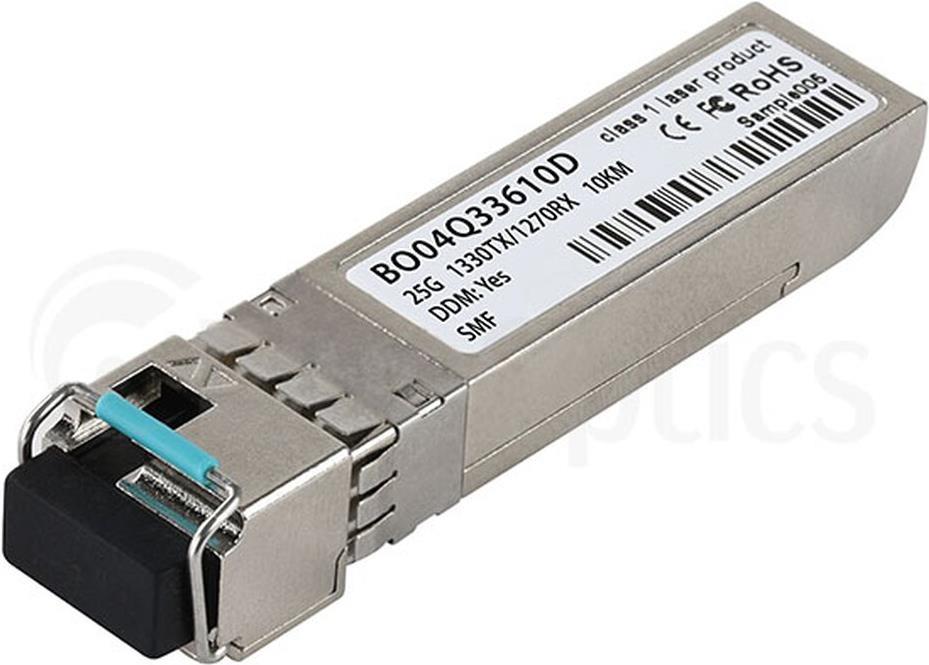 Купить Kompatibler Infinera SFP28-25G-BX-D-10KM BlueOptics© BO04Q33610D SFP28 Bidi Transceiver, LC-Simplex, 25GBASE-BX-D, Singlemode Fiber, TX1330nm/RX1270nm, 10KM, DDM, 0°C/+70°C (SFP28-25G-BX-D-10KM-IA-BO) в магазине wardena.ru