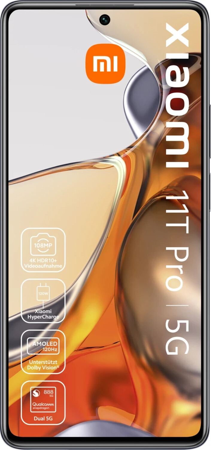Купить Xiaomi 11T Pro - 5G Smartphone - Dual-SIM - RAM 8 GB / 256 GB - OLED-Display - 6.67" - 2400 x 1080 Pixel (120 Hz) - Triple-Kamera 108 MP, 8 MP, 5 MP - front camera 16 MP - Gray Meteorite (MZB09JBEU) в магазине wardena.ru
