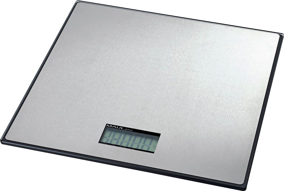 Купить MAULglobal Paketwaage, Tragkraft: 25 kg, Farbe: schwarz Wiegefläche mit Edelstahl-Auflage, LCD-Anzeige, Ein-Tasten- (17125-90) в магазине wardena.ru