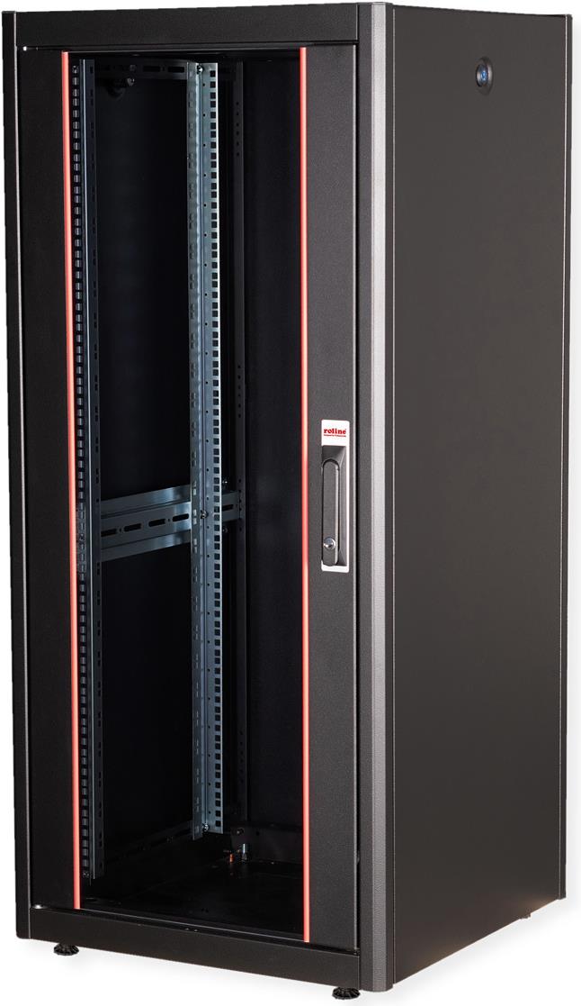 Купить Roline Basic - Schrank Netzwerkschrank - Glas Tür - Jet Black, RAL 9005 - 26U - 48.3 cm (19") (26.21.0204) в магазине wardena.ru