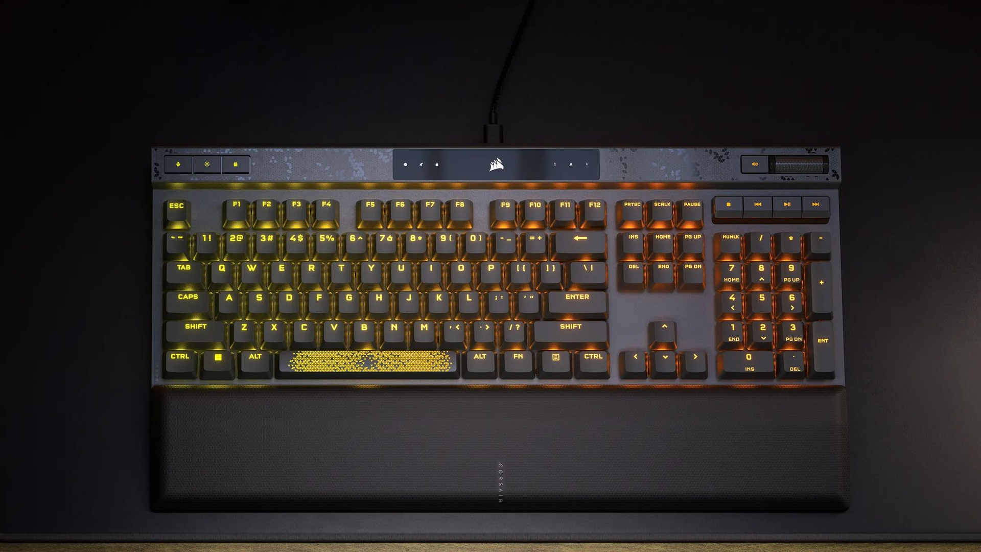 Купить CORSAIR K70 MAX RGB magnetisch-mechanische Gaming-Tastatur RGB-LED-Beleuchtung CORSAIR MGX Schwarz Schwarze PBT-Tastenkappen - US Layout (CH-910961G-NA) в магазине wardena.ru