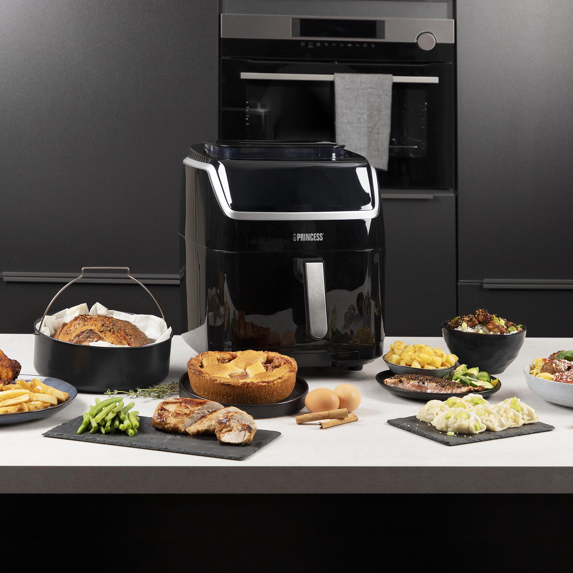 Купить Princess 182080 Dampf-Fritteuse - Heißluftfritteuse - 6,5 l - 40 °C - 200 °C - 9 Person(en) - 60 min (01.182080.01.001) в магазине wardena.ru