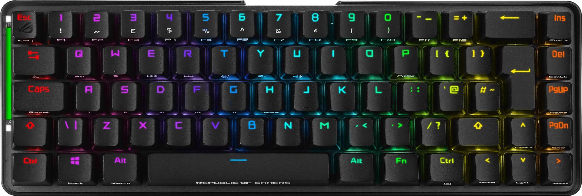 Купить ASUS ROG Falchion - Tastatur - Hintergrundbeleuchtung - kabellos - USB, 2.4 GHz - AZERTY - Französisch - Tastenschalter: CHERRY MX RGB Red (90MP01Y0-BKFA01) в магазине wardena.ru