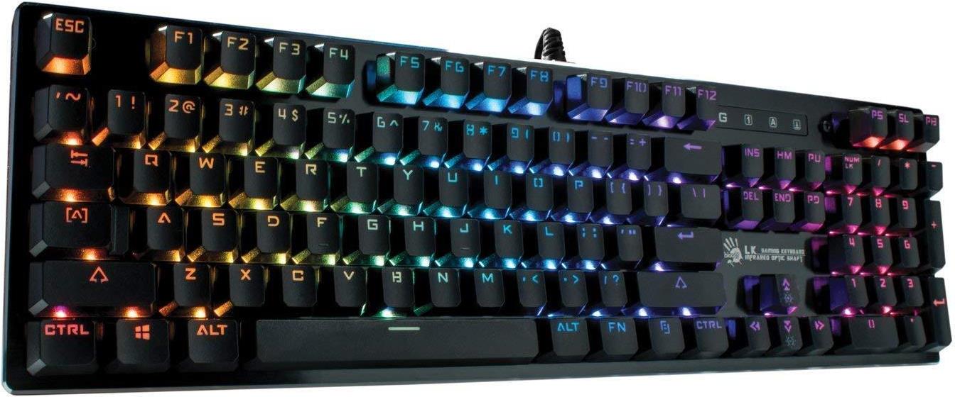 Купить A4Tech B820R - Volle Größe (100%) - USB - Mechanischer Switch - RGB-LED - Schwarz (A4TKLA45994) в магазине wardena.ru