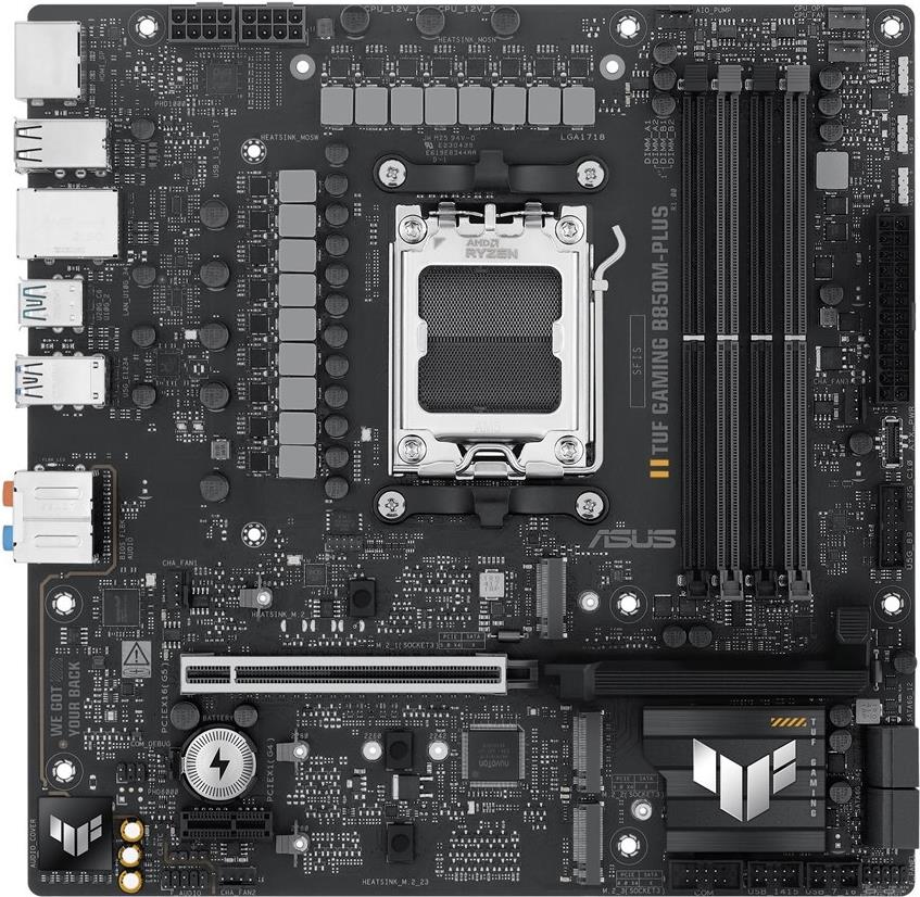 Купить ASUS TUF Gaming B850M-Plus - AMD Sockel AM5 (Ryzen Zen4) - Micro/Mini/Flex-ATX (90MB1IX0-M0EAY0) в магазине wardena.ru