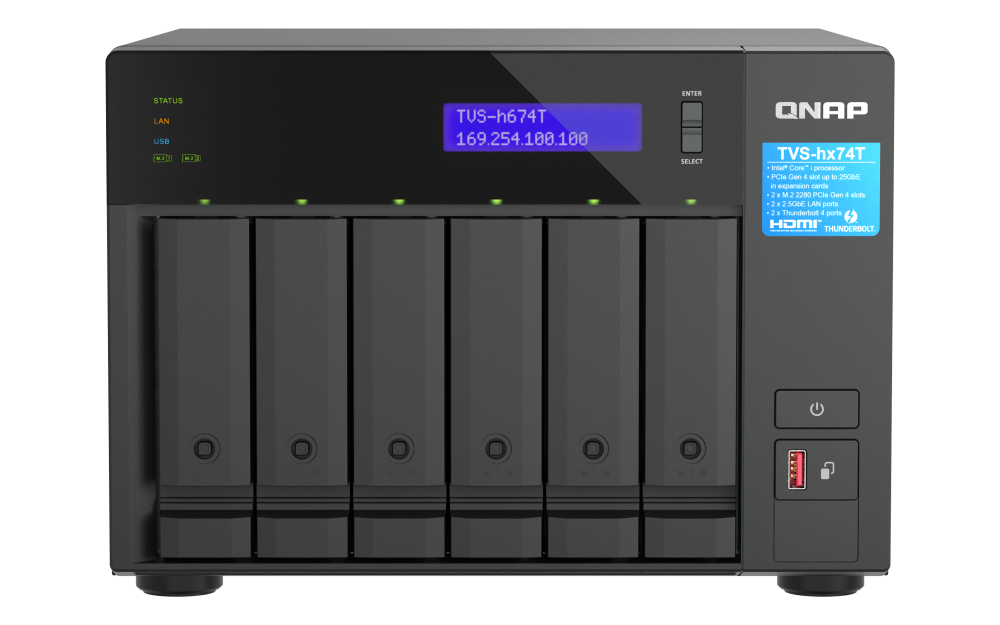 Купить QNAP TVS-H674T-I5-32G NAS & Speicherserver Tower Ethernet/LAN Schwarz i5-12400 (TVS-h674T-i5-32G) в магазине wardena.ru