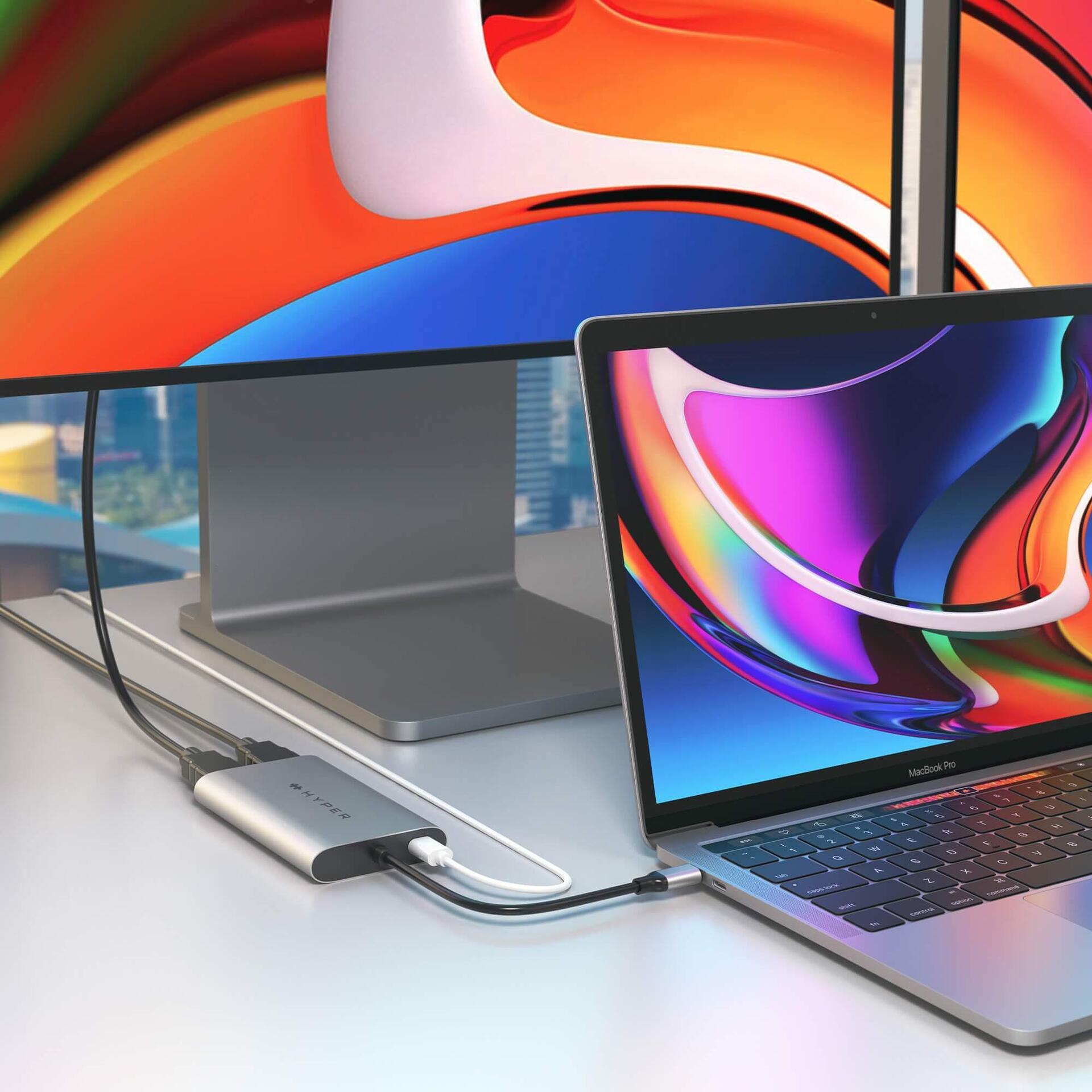 Купить HyperDrive Dual - Videoadapter - USB-C zu HDMI, USB-C - USB-Stromversorgung (100 W), 4K30Hz (HDMI 2nd display), 4K60Hz (HDMI 1st display) (HDM1-GL) в магазине wardena.ru