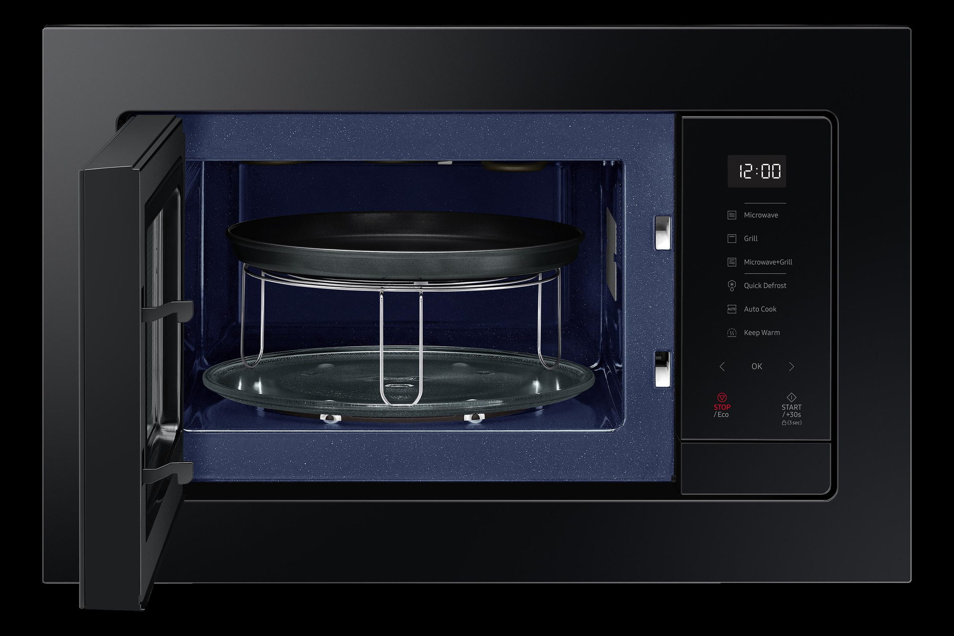 Купить Samsung MG23A7318CK Integriert Grill-Mikrowelle 23 l 1300 W Schwarz (MG23A7318CK/E1) в магазине wardena.ru