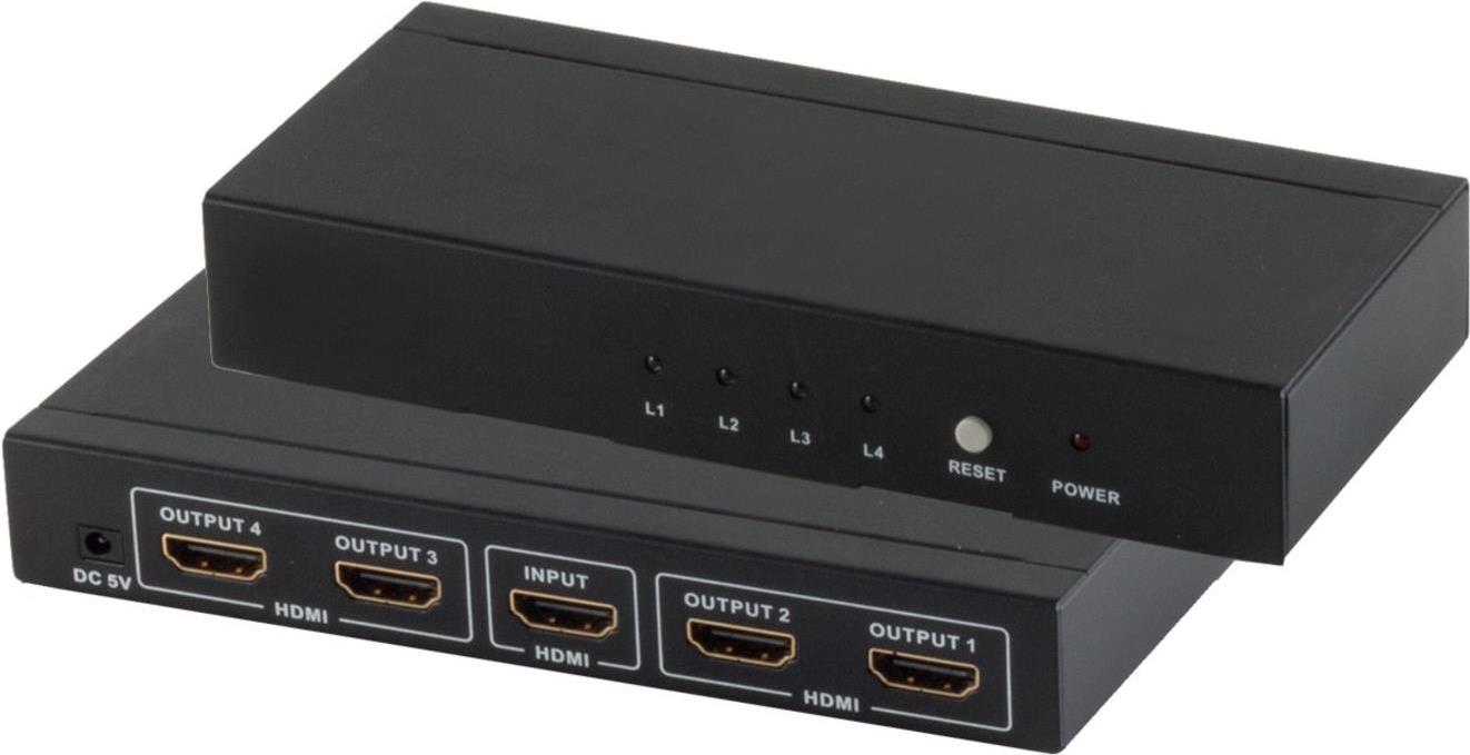 Купить S/CONN maximum connectivity HDMI Verteiler, 1 x IN 4 x OUT mit Netzteil, 4K2K, 3D, VER1.4 (05-03004) в магазине wardena.ru