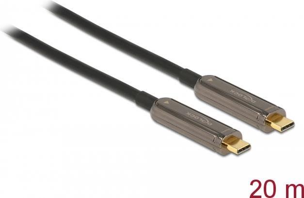 Купить Delock - USB-Kabel - USB-C (M) zu USB-C (M) - USB 3.2 Gen 1 / DisplayPort 1.2 - 20 m - Active Optical Cable (AOC), unterstützt 4K 60 Hz (3840 x 2160) - Schwarz (84122) в магазине wardena.ru