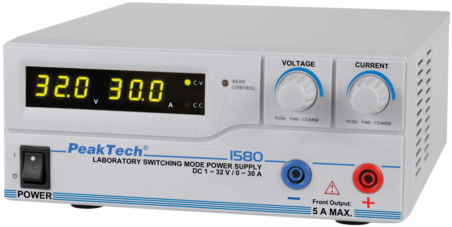 Купить PeakTech Labornetzgerät 1 Kan. ...32 VDC VDC 30 A, Programmierbar (PeakTech 1580) в магазине wardena.ru