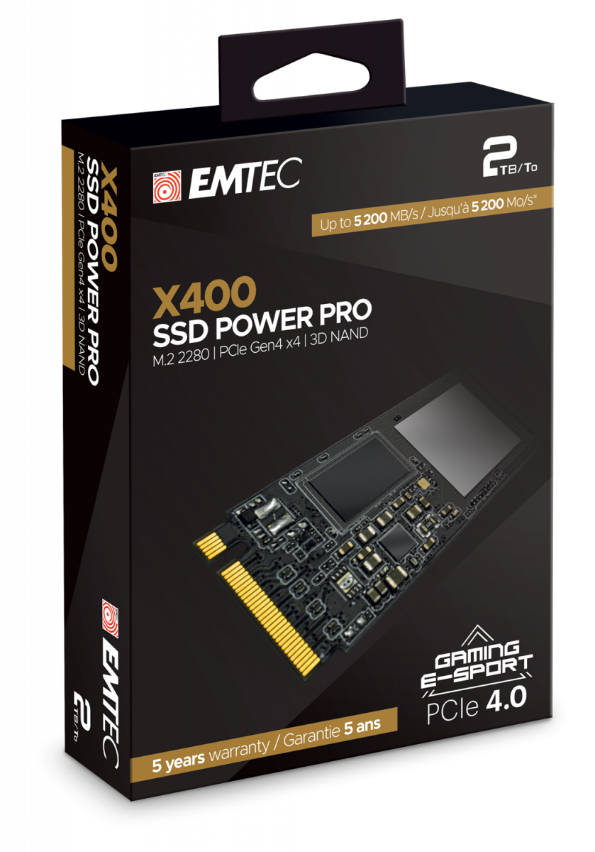 Купить Emtec X400 M.2 2000 GB PCI Express 4.0 3D NAND NVMe (ECSSD1000GX400) в магазине wardena.ru