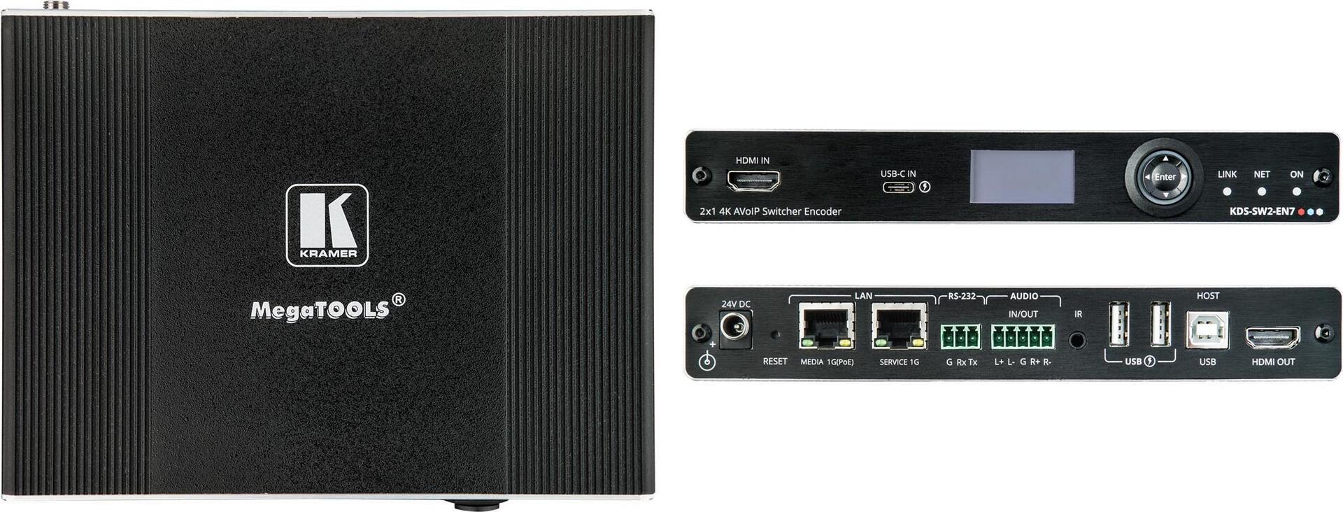 Купить Kramer Electronics KDS-SW2-EN7 AV-Sender & -Empfänger Schwarz (60-000990) в магазине wardena.ru