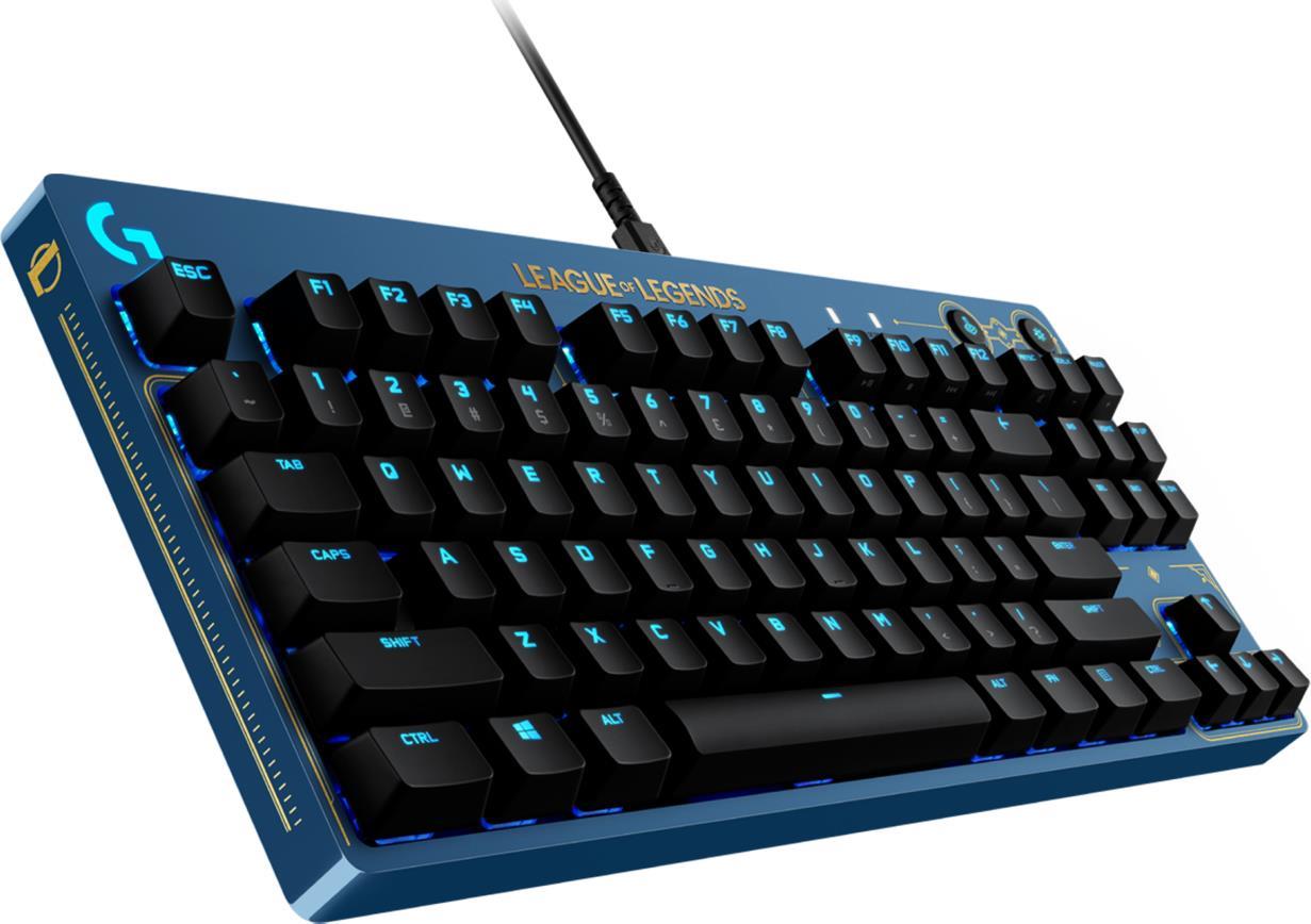 Купить Logitech G PRO League of Legends Edition - Tastatur - Hintergrundbeleuchtung - USB - AZERTY - Französisch - Tastenschalter: GX Brown Tactile (920-010535) в магазине wardena.ru