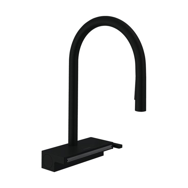 Купить Hansgrohe Aquno Select M81 Смеситель черный матовый 73831670 в магазине wardena.ru