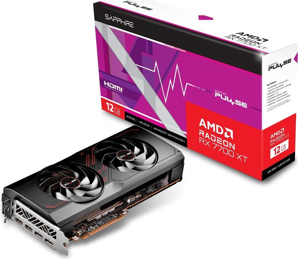 Купить Sapphire PULSE Radeon RX 7700 XT - Radeon RX 7700 XT - 12 GB - GDDR6 - 192 Bit - 7680 x 4320 Pixel - PCI Express x16 4.0 (11335-04-20G) в магазине wardena.ru