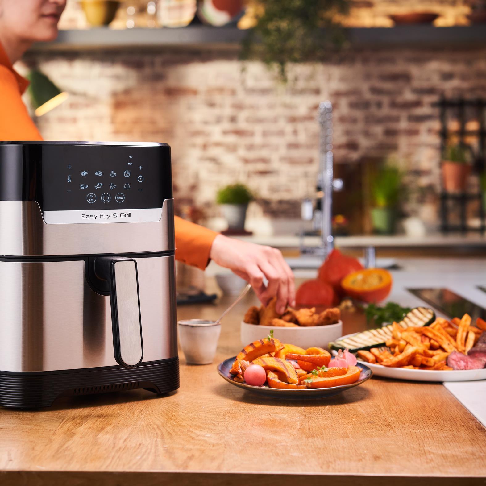 Купить Tefal Easy Fry & Grill DELUXE (EY505D) - Heißluftfritteuse - 4,2 l - 80 °C - 200 °C - 6 Person(en) - 60 min (EY505D) в магазине wardena.ru