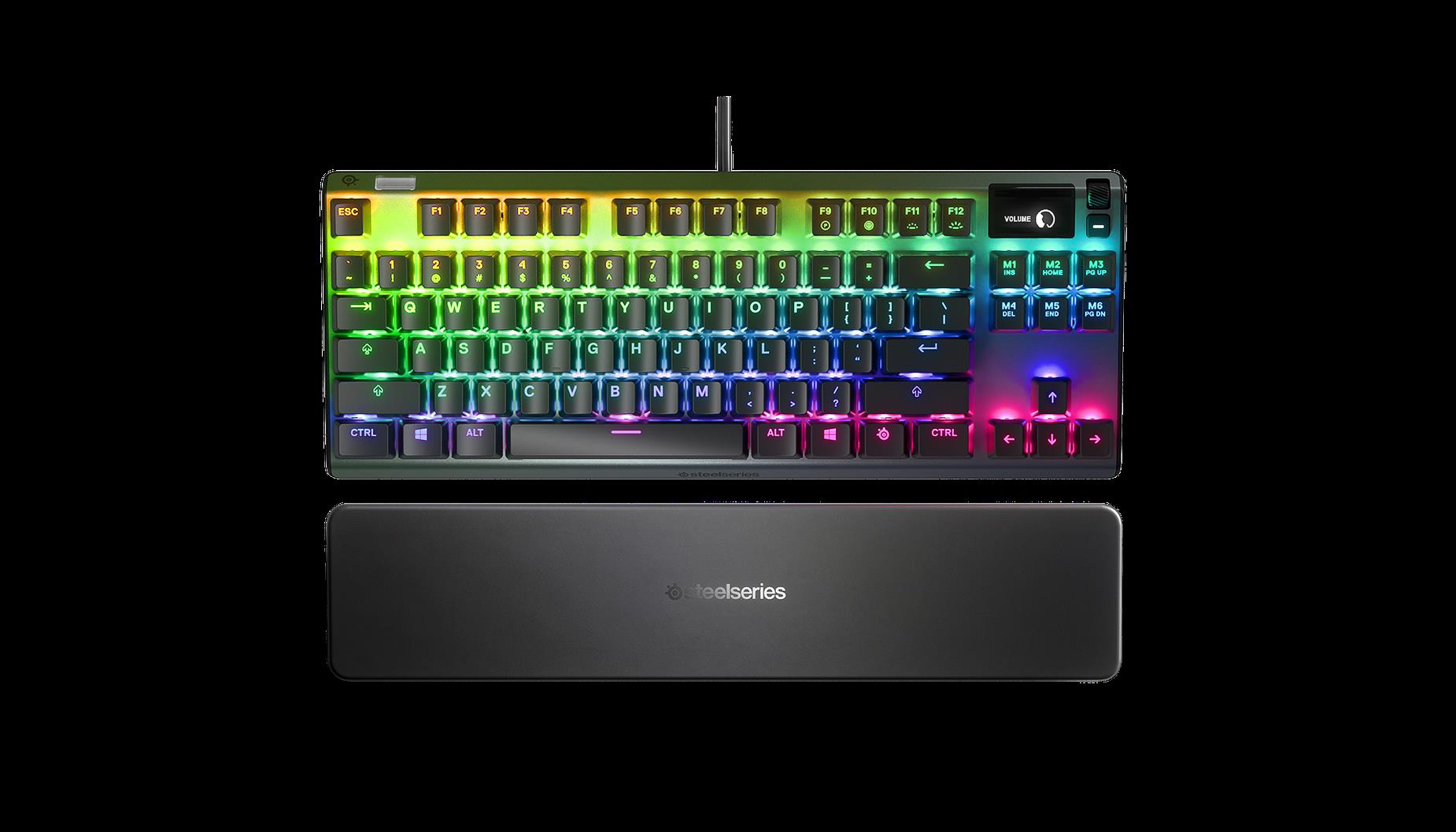 Купить SteelSeries Apex 7 TKL - Tastatur - mit Display - backlit - USB - Nordisch - Tastenschalter: roter Schalter (64651) в магазине wardena.ru