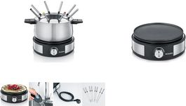 Купить Severin FO2471 Fondue Crepes Kombination schwarz / Edelstahl-gebürstet (FO2471) в магазине wardena.ru
