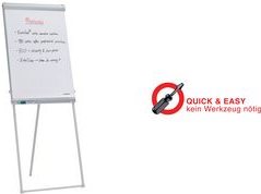 Купить FRANKEN Flipchart Standard, 670 x 950 mm, hellgrau Tafel magnethaftend, Dreibeinstativ, glasfaserverstärkter (FC43) в магазине wardena.ru