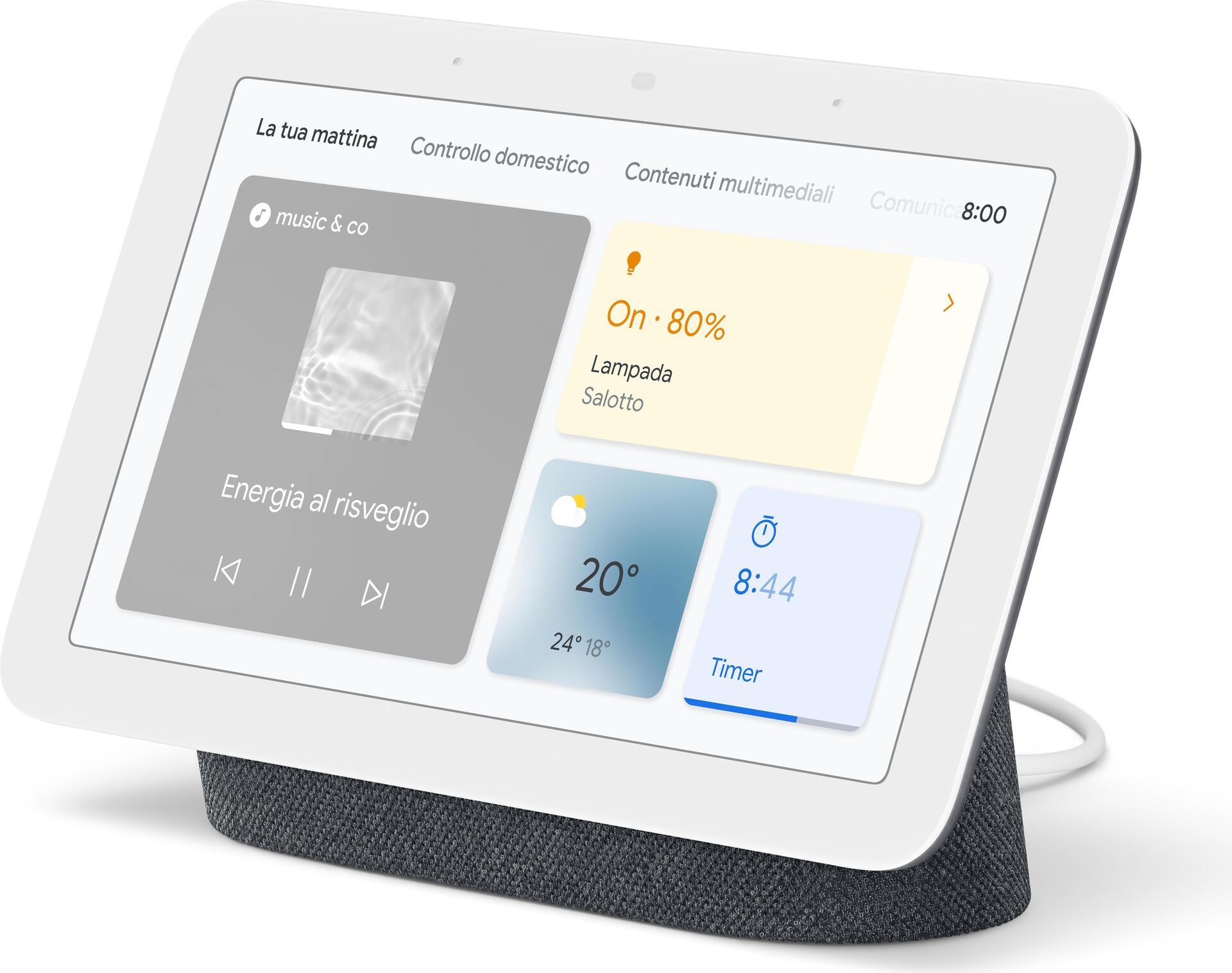 Купить Google Nest Hub (2nd Gen) - Smart-Display - LCD 17,80cm (7") - kabellos - Wi-Fi, Bluetooth - holzkohlefarben (GA01892-IT) в магазине wardena.ru
