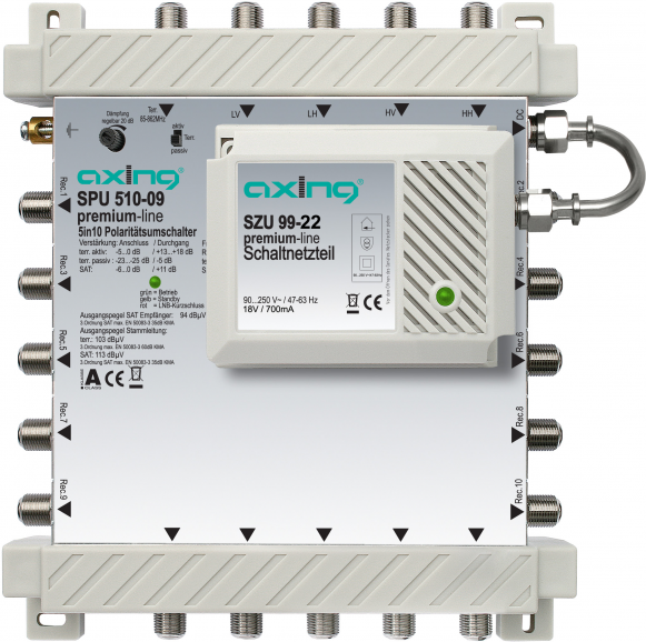 Купить Axing SPU 510-09 Multischalter 12,70cm (5") 10 Premium (SPU51009) в магазине wardena.ru
