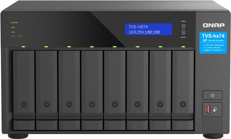 Купить QNAP TVS-H874 - NAS-Server - 8 Schächte - SATA 6Gb/s - RAID 0, 5, 6, 10, 50, 60, RAID TP - RAM 32GB - iSCSI Support (TVS-H874-I5-32G) в магазине wardena.ru