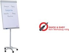 Купить FRANKEN Flipchart Standard Mobil, 670 x 950 mm, hellgrau Tafel magnethaftend, Sternfuß mit 5 Laufrollen (FC41) в магазине wardena.ru