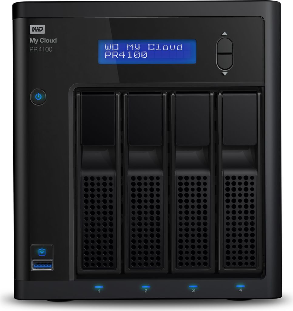 Купить WD My Cloud PR4100 WDBNFA0240KBK - NAS-Server - 4 Schächte - 24TB - HDD 6TB x 4 - RAID 0, 1, 5, 10, JBOD - Gigabit Ethernet (WDBNFA0240KBK-EESN) в магазине wardena.ru