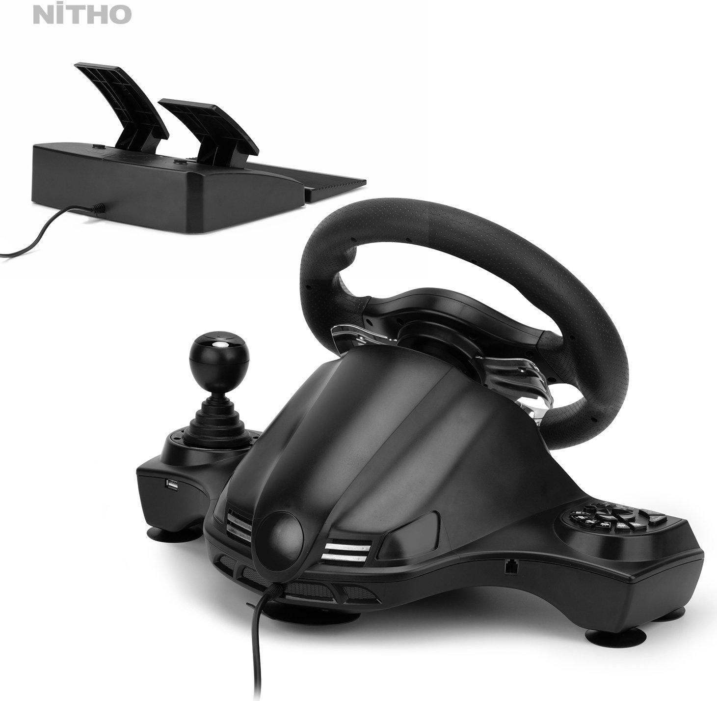 Купить Nitho 380892 Schwarz USB Lenkrad + Pedale Analog / Digital Nintendo Switch - Nintendo Switch Lite - PC - PlayStation 4 - Playstation 3 - Xbox One - Xbox One S - Xbox One X - Xbox Series S - Xbox Series X (MLT-DP16-K) в магазине wardena.ru