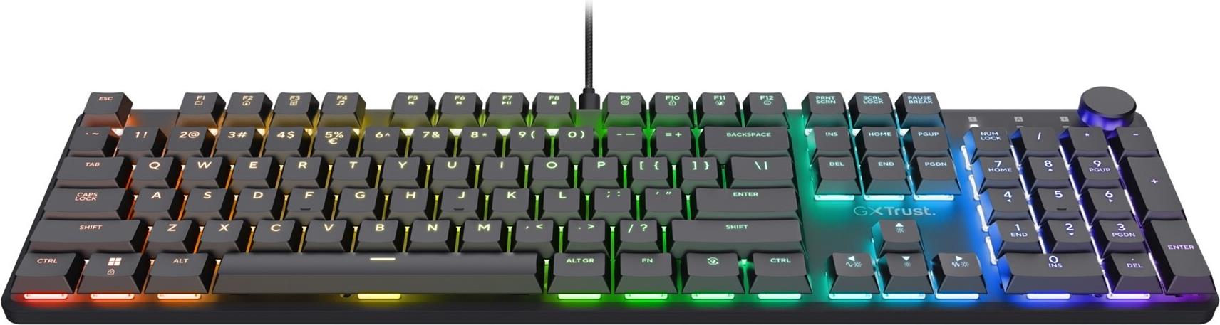 Купить Trust GXT 866 TORIX Tastatur USB QWERTY US International Schwarz (24910) в магазине wardena.ru