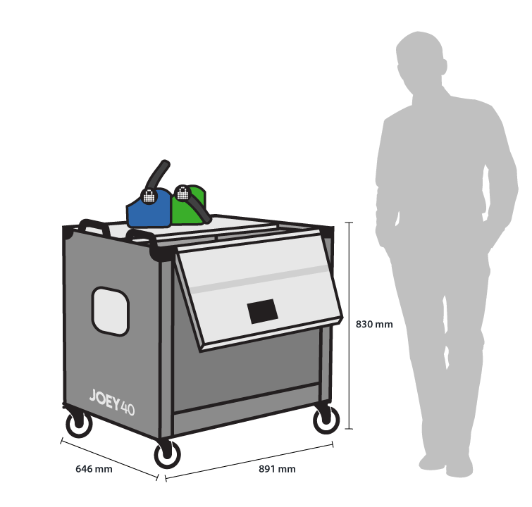 Купить lockncharge Joey 40 - Multimedia-Wagen - Grau - 4 Rad/Räder - Type F - 830 mm - 646 mm (LNC10380) в магазине wardena.ru