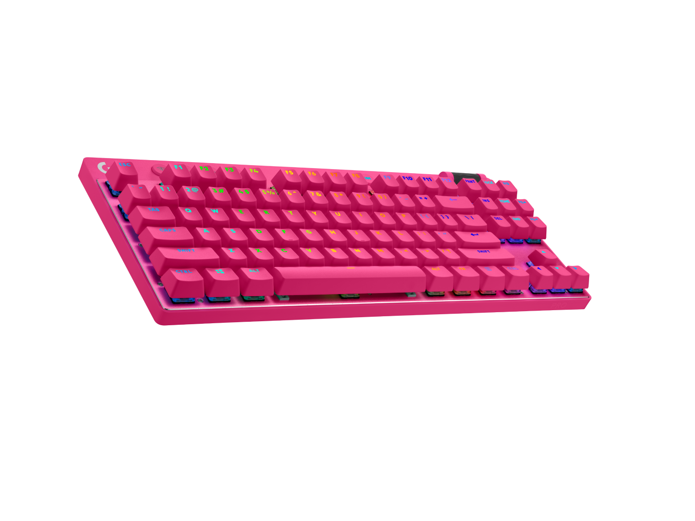 Купить Logitech G PRO X TKL - Tastatur - Hintergrundbeleuchtung - kabellos - 2,4 GHz, Bluetooth - AZERTY - Französisch - Tastenschalter: Tactile - pink (920-012156) в магазине wardena.ru