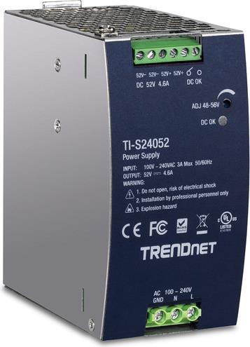 Купить TRENDNET 240W 52V DC 4.61A AC TO DC DIN-RAIL PSP WITH PFC FUNCTION (TI-S24052) в магазине wardena.ru