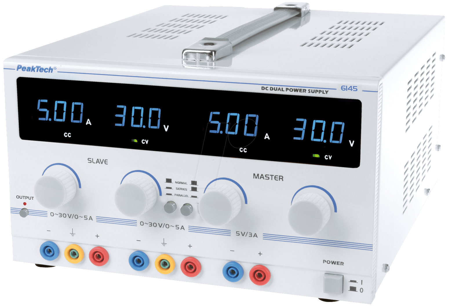 Купить PeakTech Labornetzgerät 2 Kan. ...30 VDC VDC 5 A / ...30 VDC VDC 5 A (PeakTech 6145) в магазине wardena.ru