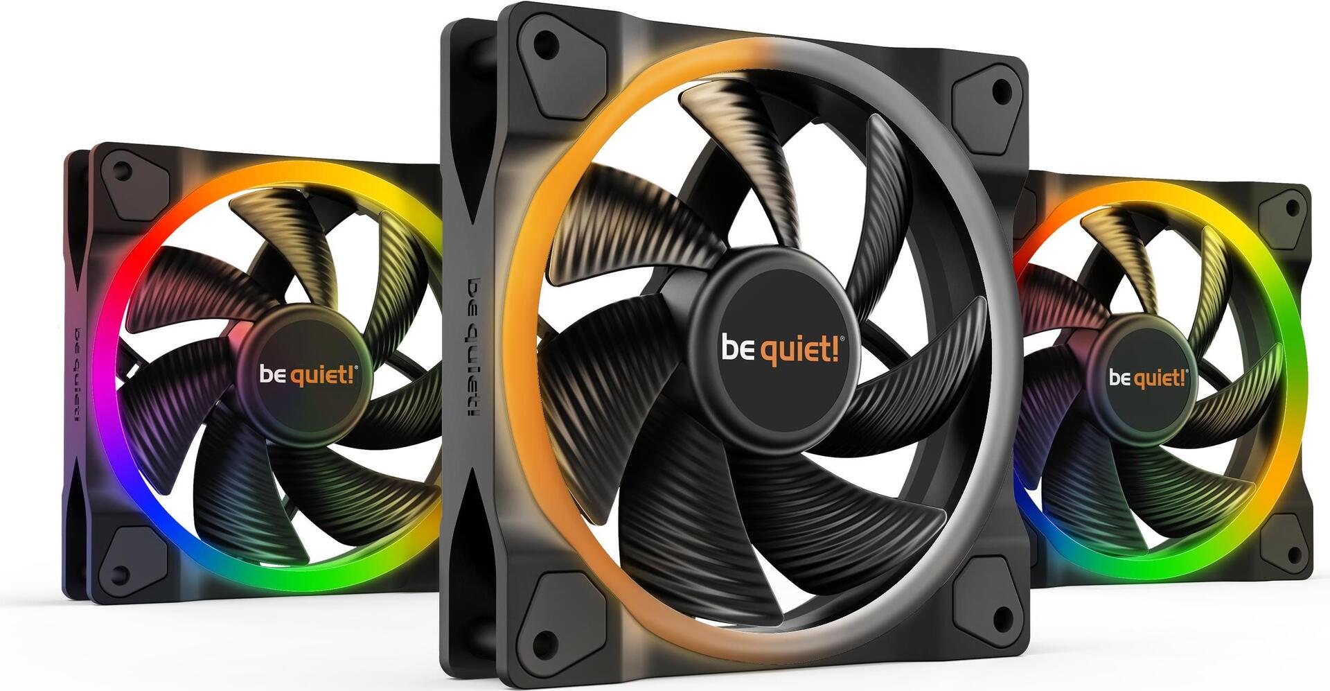 Купить be quiet! Light Wings - Gehäuselüfter - PWM - 120 mm - Schwarz (Packung mit 3) (BL076) в магазине wardena.ru