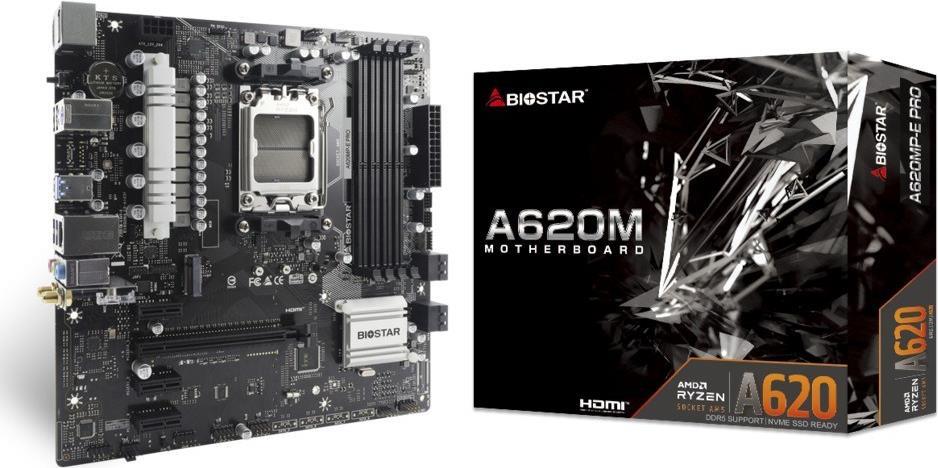 Купить MB Biostar A620MP-E Pro (A620,AM5,mATX,AMD) (A620MP-E PRO) в магазине wardena.ru
