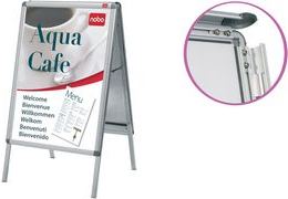 Купить NOBO Plakatständer A1, hochwertiger Aluminium-Rahmen zwei Klapprahmen, Rückwand aus Stahl, Anti-Reflexfolie (1902206) в магазине wardena.ru