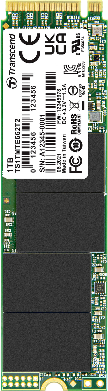 Купить Transcend MTE662T2 - SSD - 256 GB - intern - M.2 2280 (doppelseitig) - PCIe 3.0 x4 (NVMe) (TS256GMTE662T2) в магазине wardena.ru