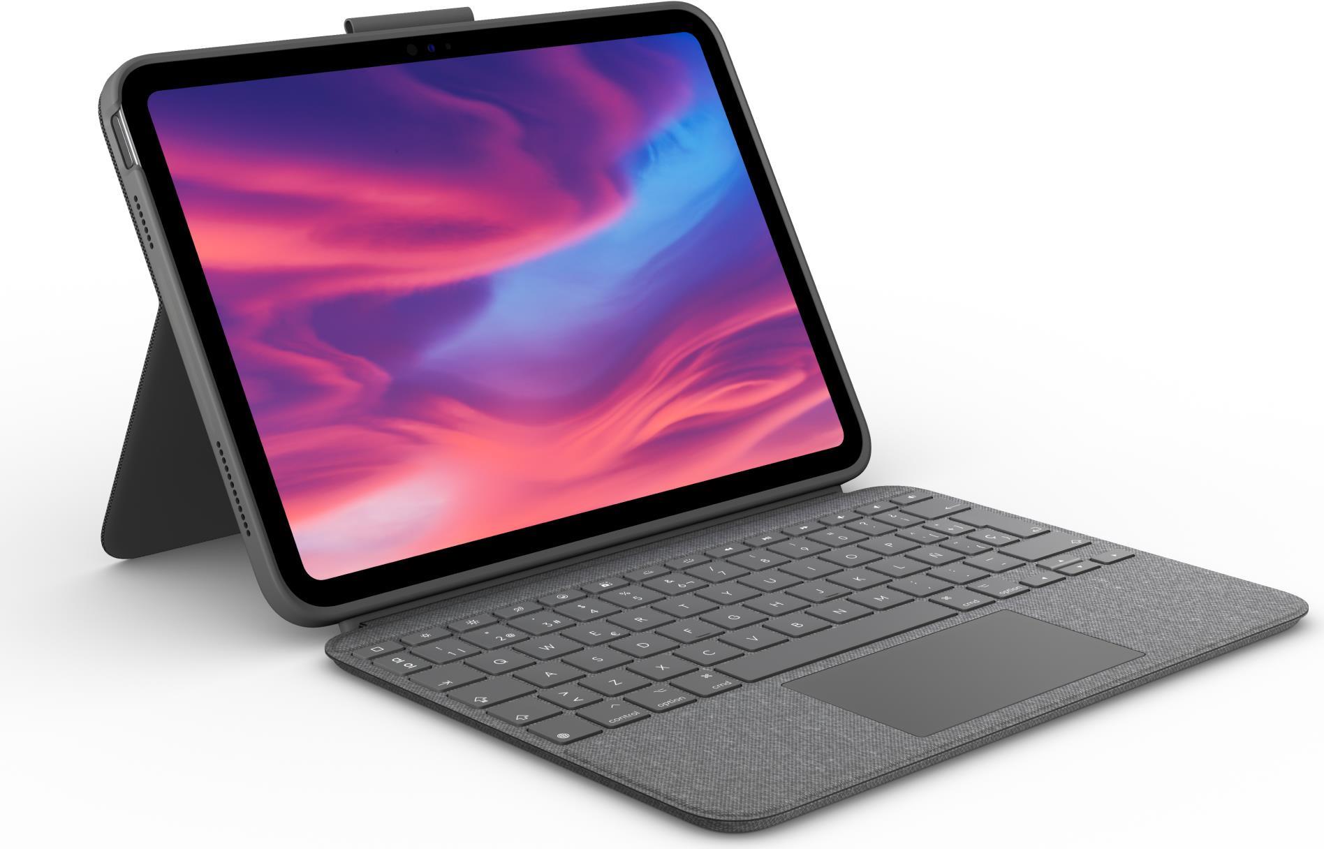 Купить Logitech Combo Touch - Tastatur und Foliohülle - mit Trackpad - hintergrundbeleuchtet - Apple Smart connector - QWERTY - Spanisch - Oxford Gray - für Apple 10.2"  iPad Wi-Fi, 10.5"  iPad Pro Wi-Fi, 10.9"  iPad Wi-Fi, iPa (920-011439) в магазине wardena.ru