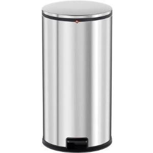 Купить Hailo Mülleimer 44 l Pure XL (Ø x H) 450 mm x 700 mm Silber Fuß-Tretmechanik, Selbstschließender Schwingdeckel 1 St. (0545-010) в магазине wardena.ru