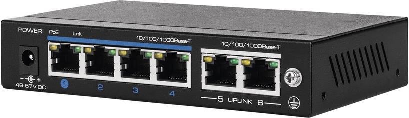 Купить ABUS - Switch - unmanaged - 4 x 10/100/1000 (PoE+) + 2 x 10/100/1000 (Uplink) - Desktop - PoE+ (60 W) (ITAC10100) в магазине wardena.ru
