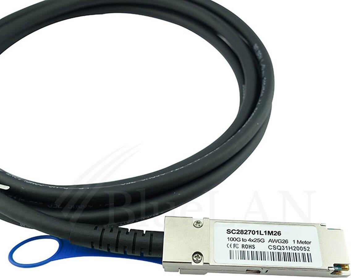 Купить Kompatibles Lenovo 7Z57A03564 BlueLAN© passives 100GBASE-CR4 QSFP28 auf 4x25GBASE-CR SFP28 Direct Attach Breakout Kabel, 1M, AWG26 (7Z57A03564-BL) в магазине wardena.ru