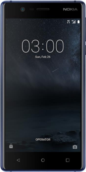 Купить Nokia 3 - 12,7 cm (5" ) - 16 GB - 8 MP - Android - 7.0 Nougat - Blau (11NE1L01A02) в магазине wardena.ru