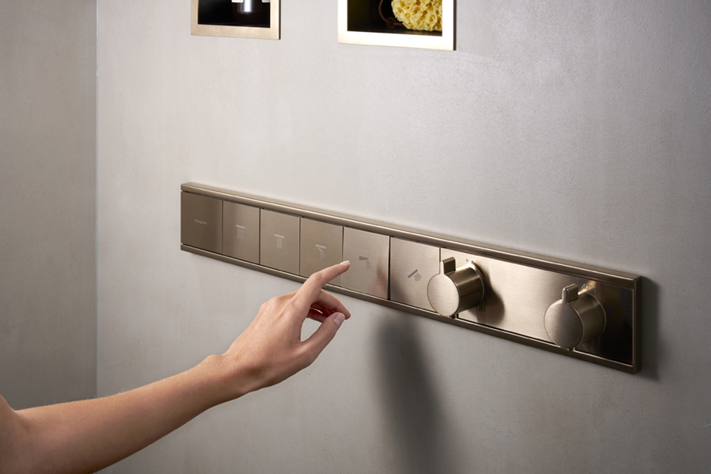 Купить Hansgrohe RainSelect Термостат для 5 потребителей скрытого монтажа бронза матовая 15384140 в магазине wardena.ru