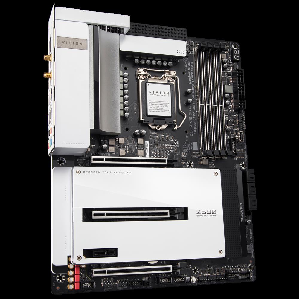 Купить Gigabyte Z590 VISION D - 1.0 - Motherboard - ATX - LGA1200-Sockel - Z590 Chipsatz - USB-C Gen2, USB 3.2 Gen 1, USB 3.2 Gen 2, USB-C Gen 2x2 - Wi-Fi 6, Bluetooth, 2 x 2.5 Gigabit LAN - Onboard-Grafik (CPU erforderlich) - в магазине wardena.ru